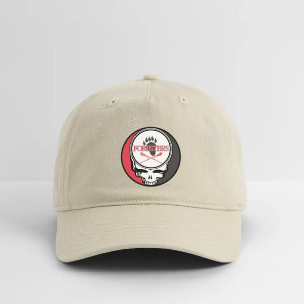 Lake Forest Lacrosse Grateful Dead Stealie Dad Hat - khaki